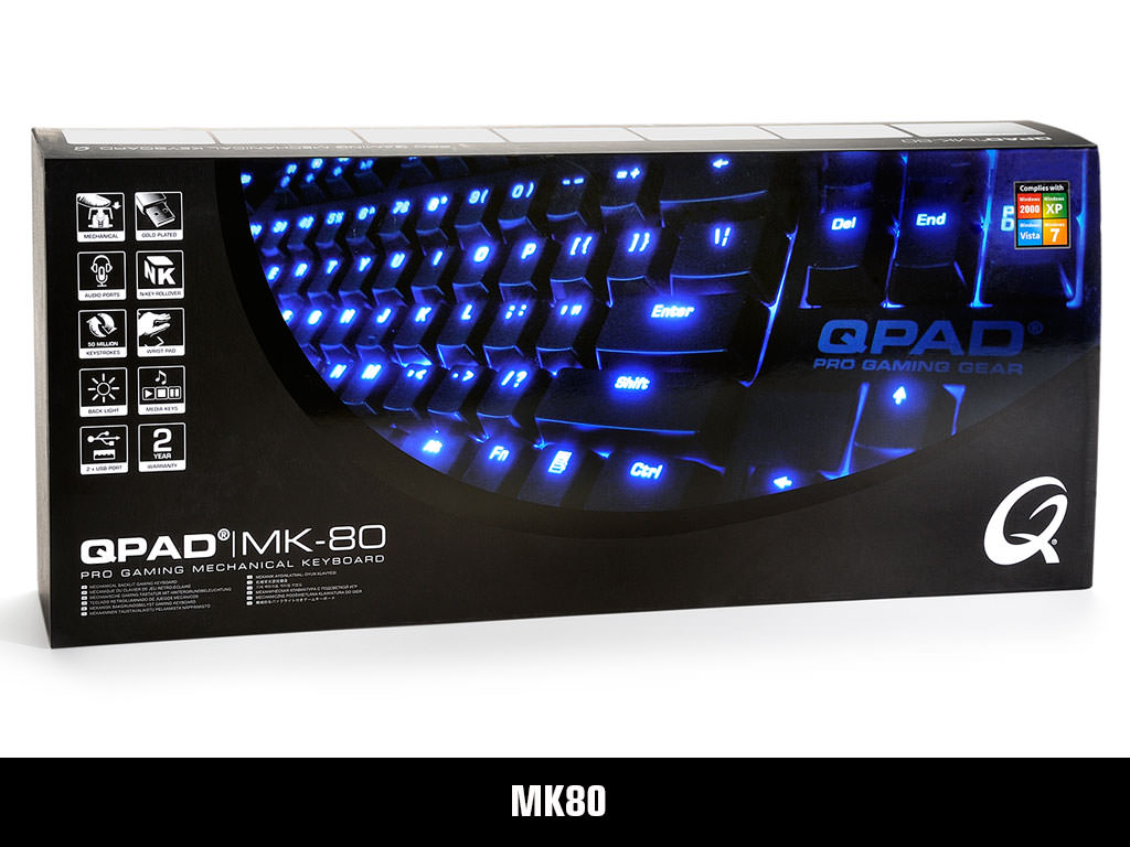 Klawiatura mechaniczna dla graczy QPAD MK-80 Cherry BlueAlstor